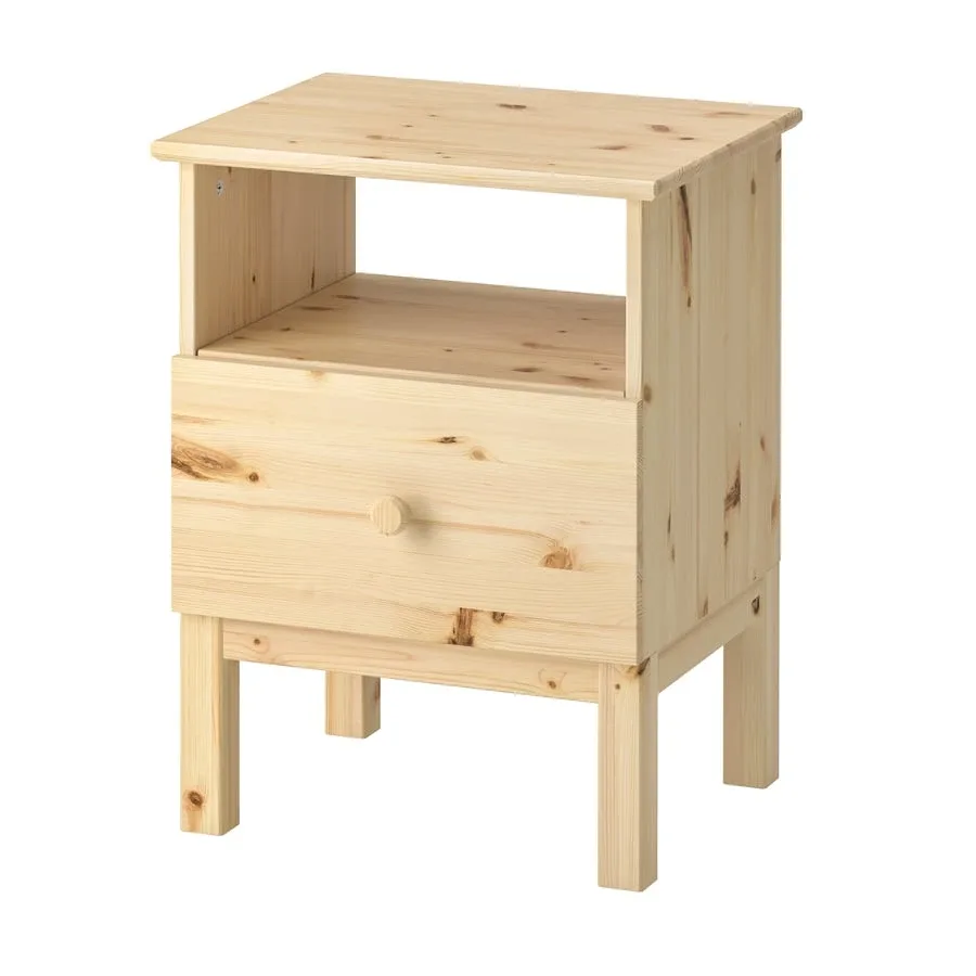 Pine Nightstand with Drawer - 2 - photo 4