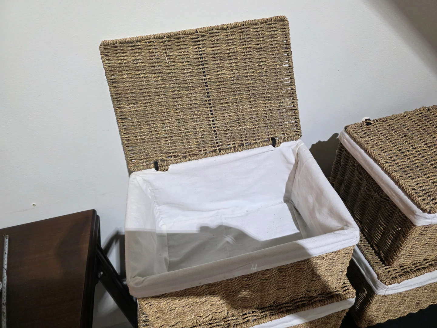 Set of 4 Woven Storage Baskets with Lids - photo 3