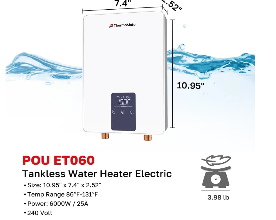 ThermoMate Tankless Water Heater Electric 6000W - photo 3