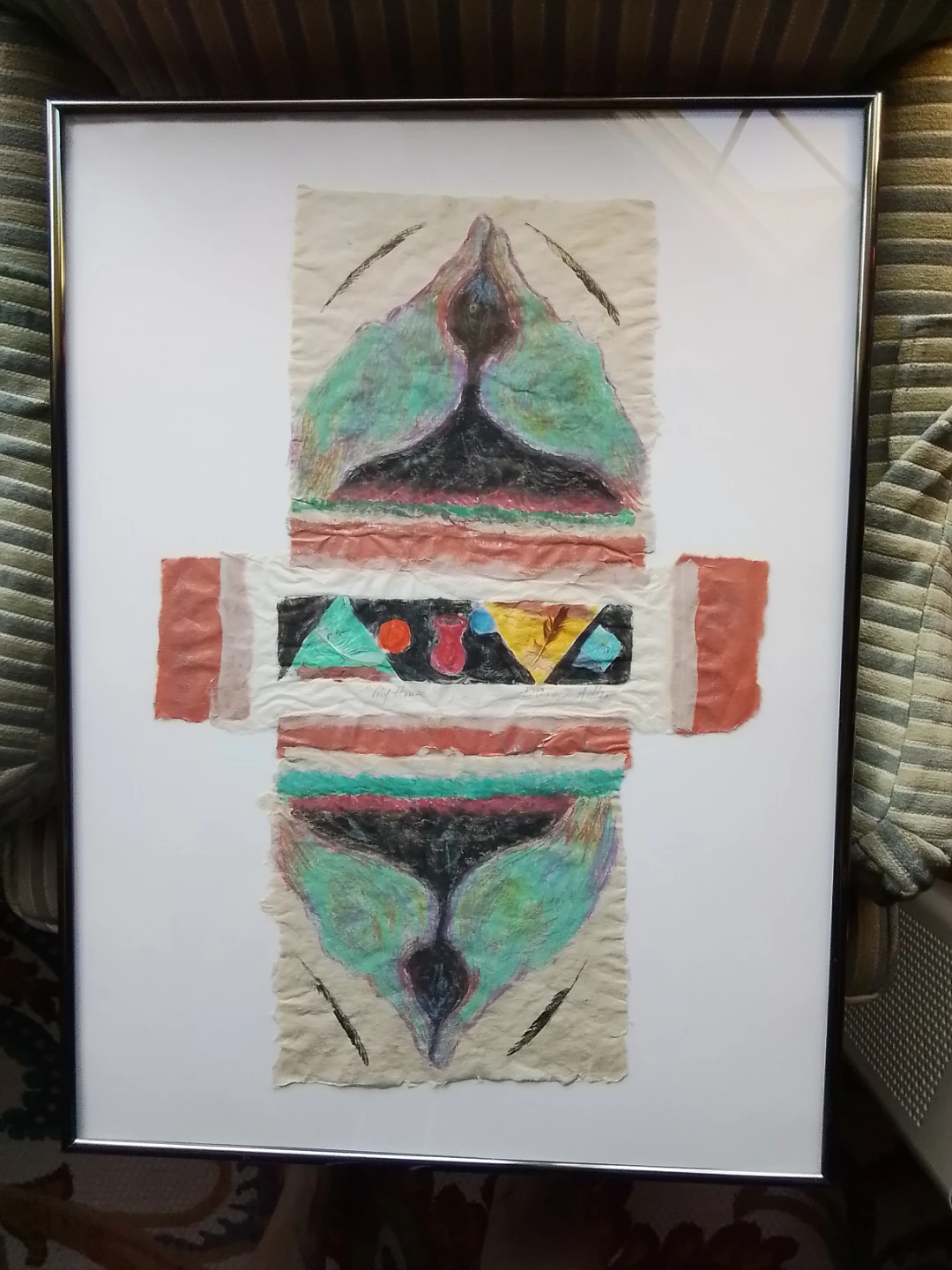 Marlene D'Orazio Adler Original 1996 Mixed Media Art "My House"