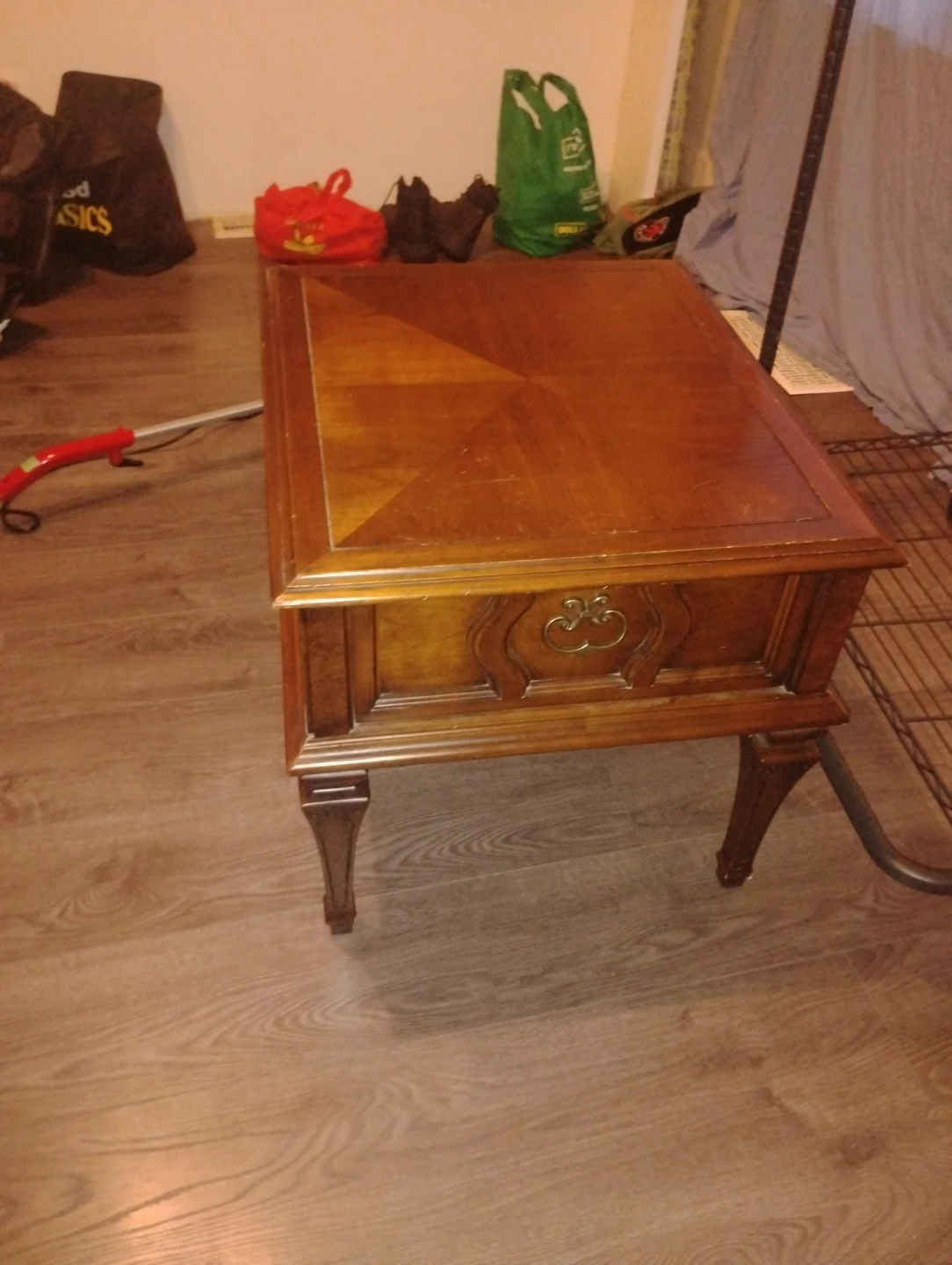 Wooden End Table with Drawer
