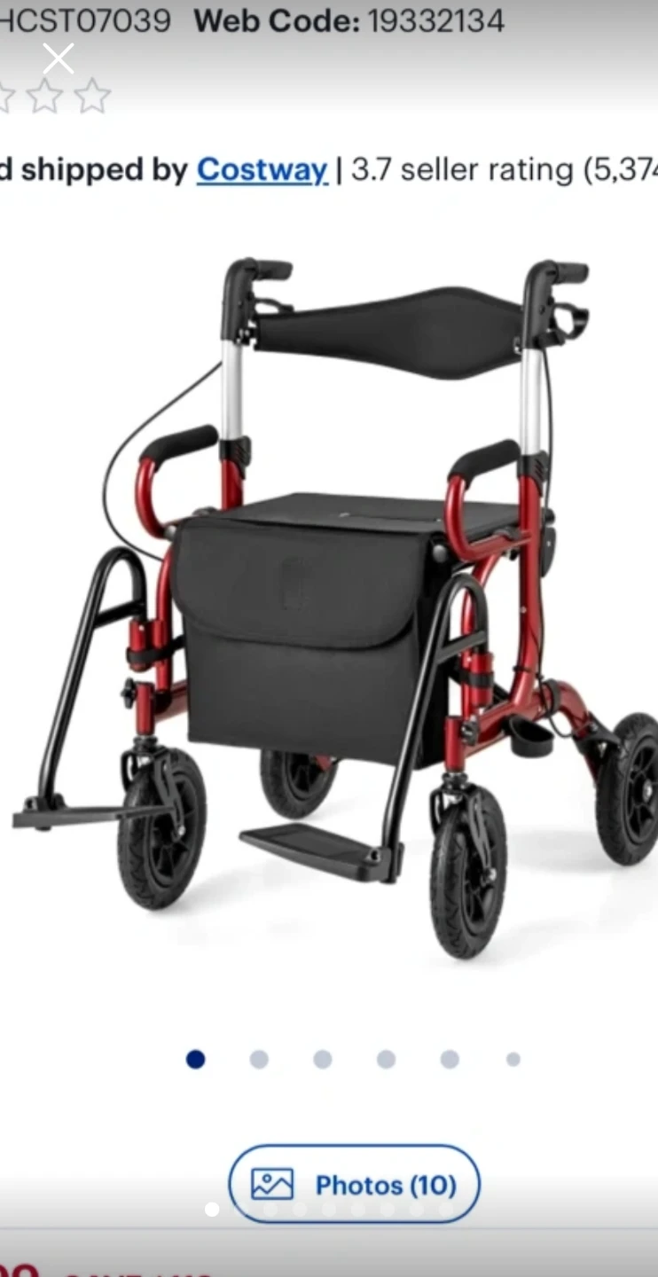 Red Walker with Seat and Bag