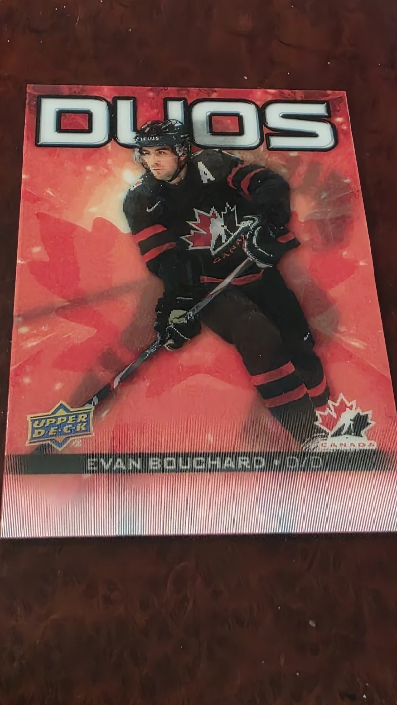 Upper Deck  Collector's Series DUOS Evan Bouchard Hockey Card