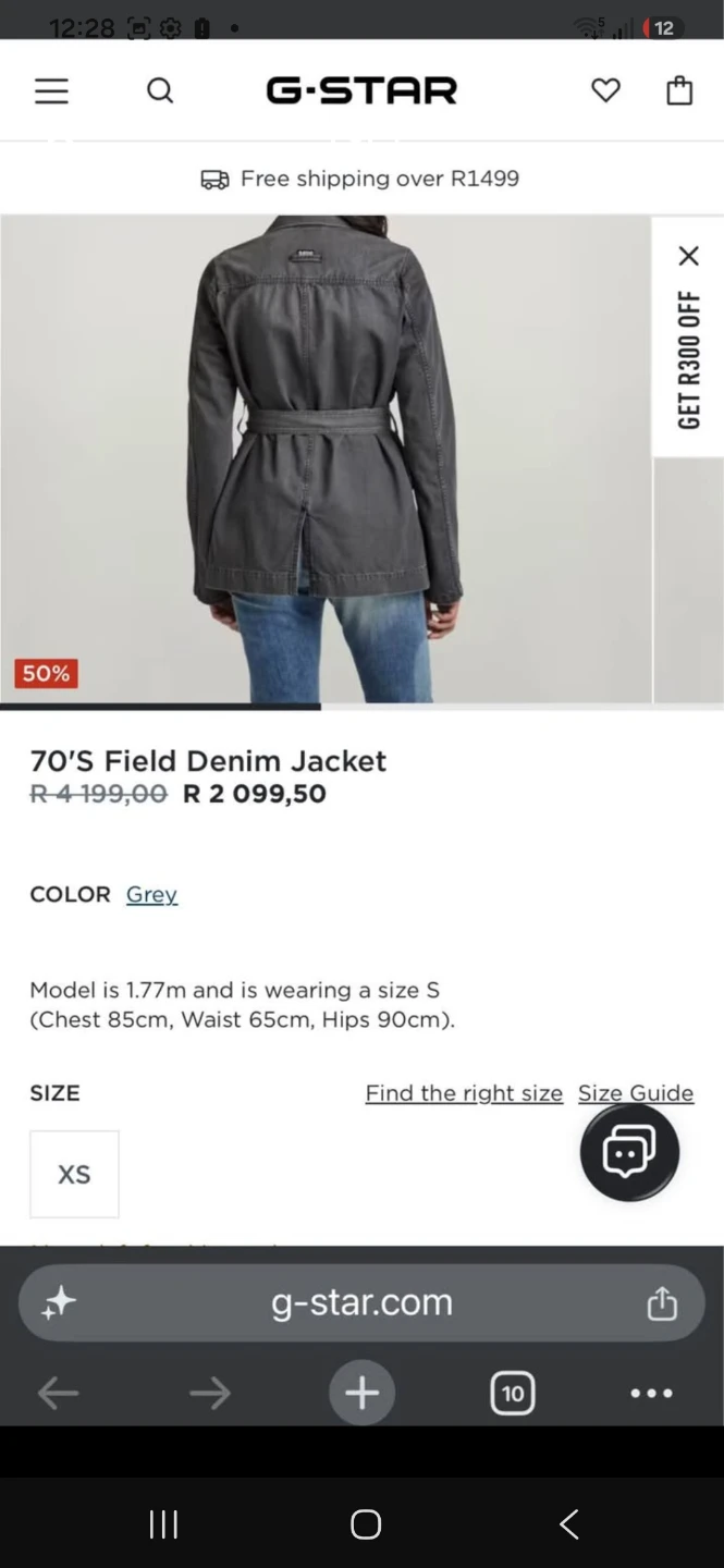 BRAND NEW G-Star RAW 70's Field Denim Jacket - Grey - XS - photo 3