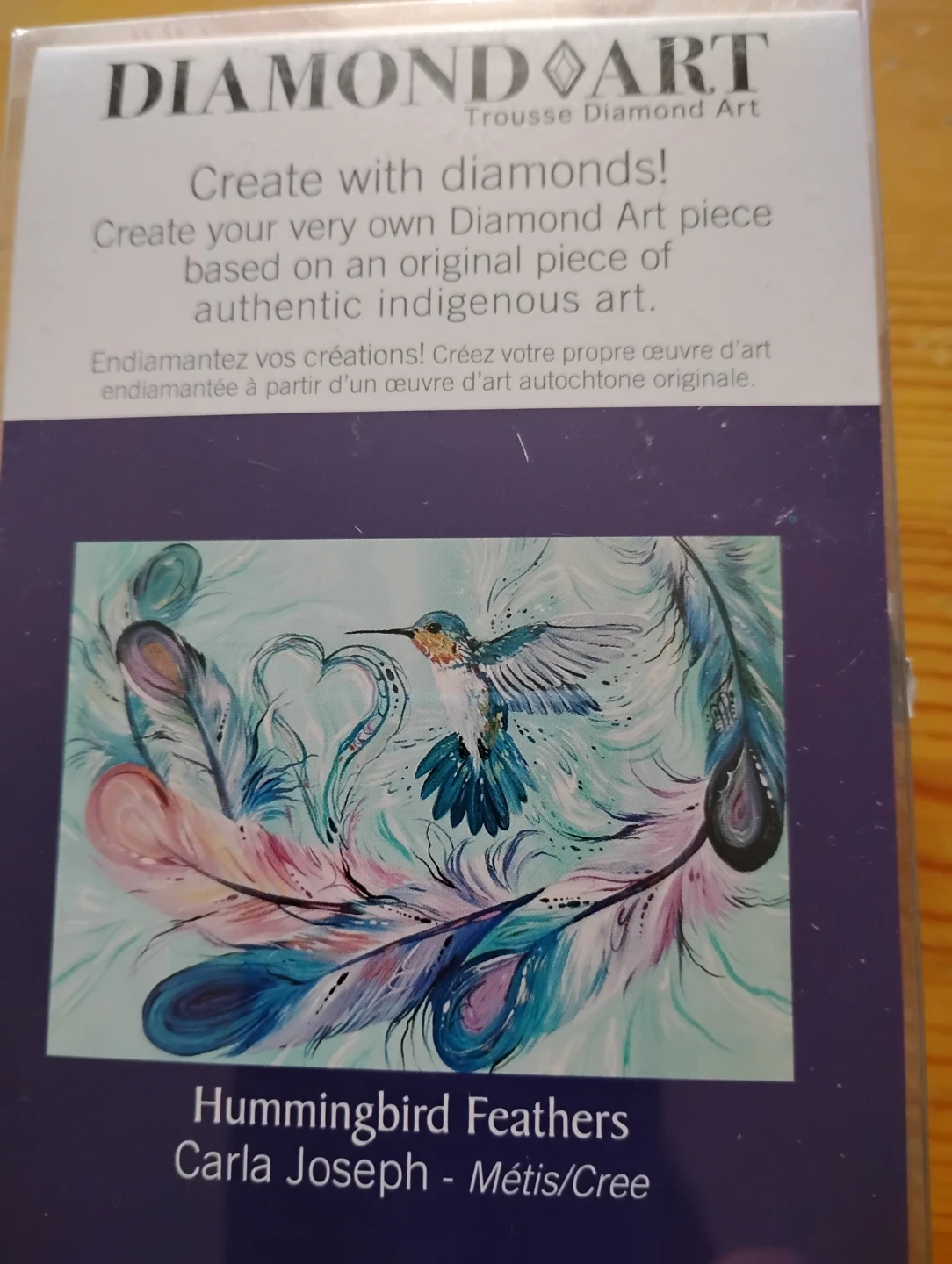 Diamond Art Kit Hummingbird Feathers by Carla Joseph