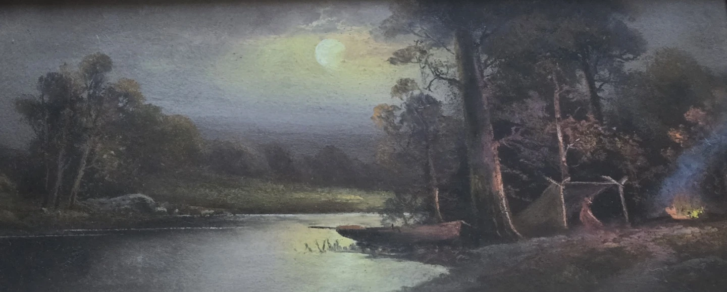 Antique Original Pastel Painting - photo 2
