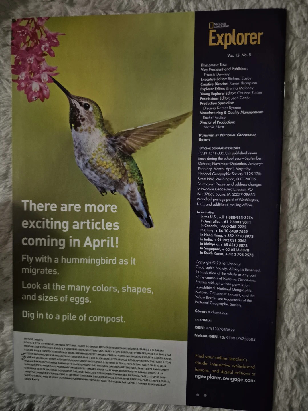 National Geographic Explorer Magazine - March 2016 - photo 2
