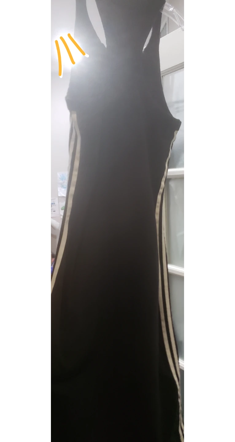 Adidas Black Dress with White Stripes - photo 2