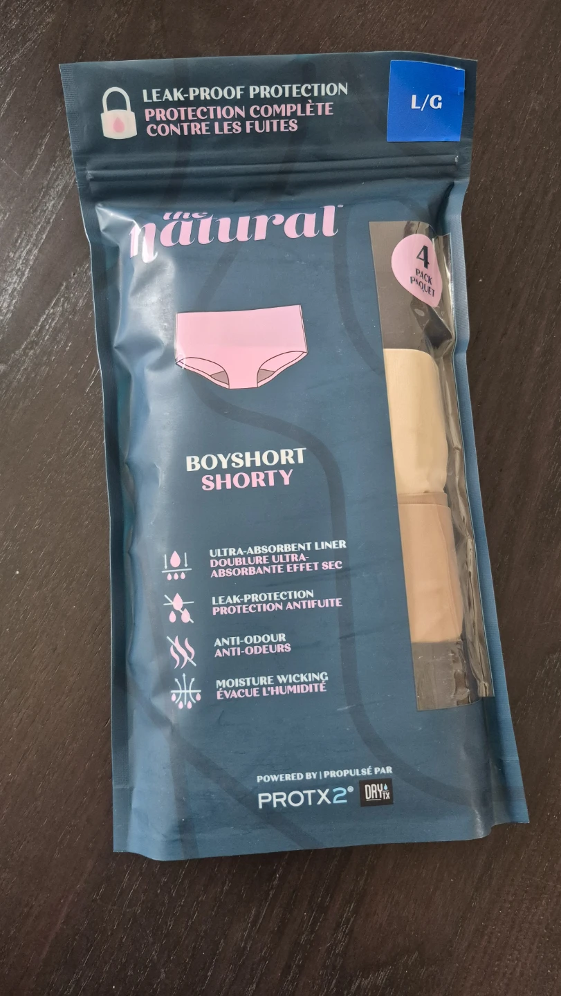 New package of 4 the natural leak proof underwear, size Large. - photo 2