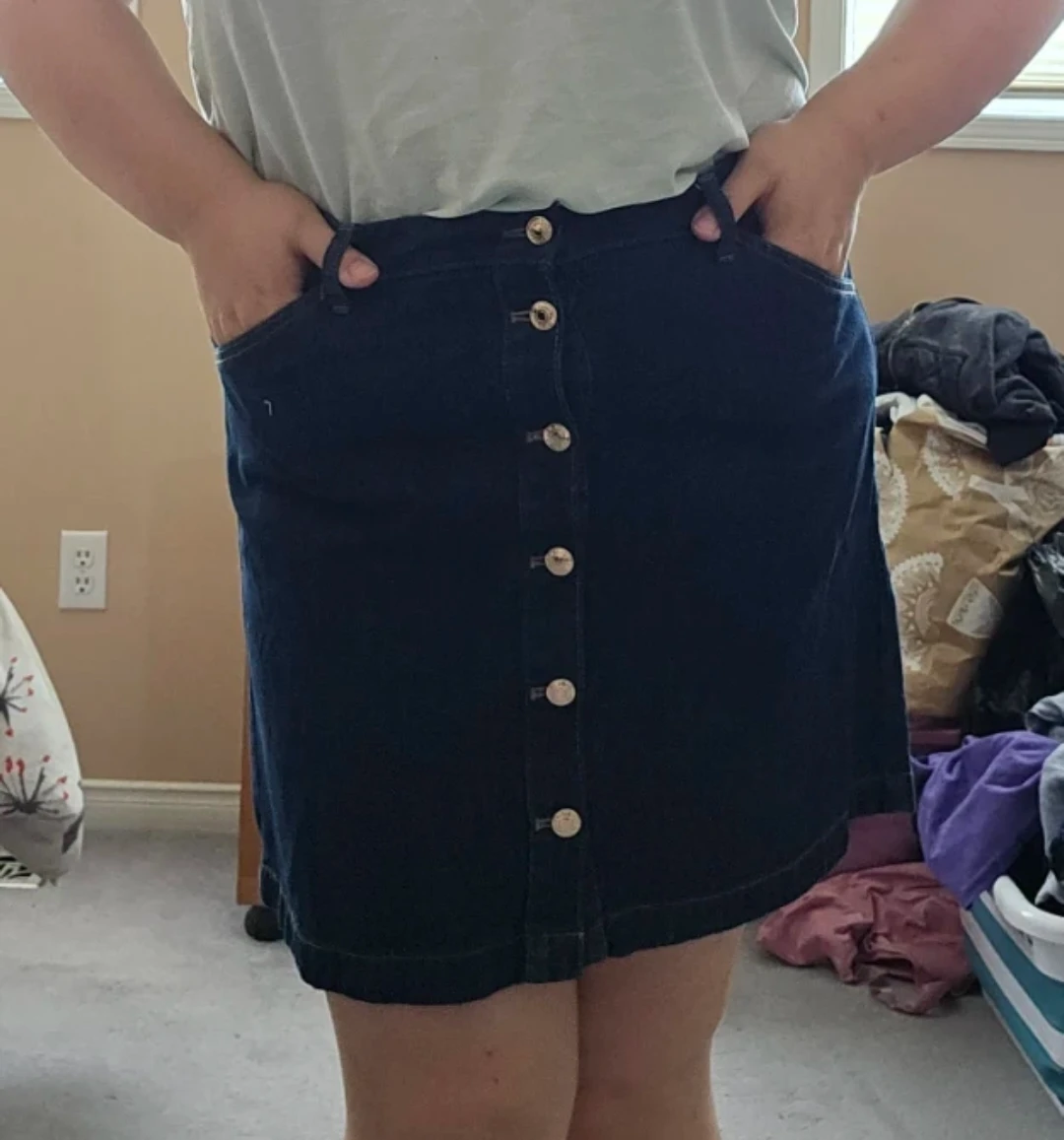 Tommy Hilfiger Denim Button-Front Skirt