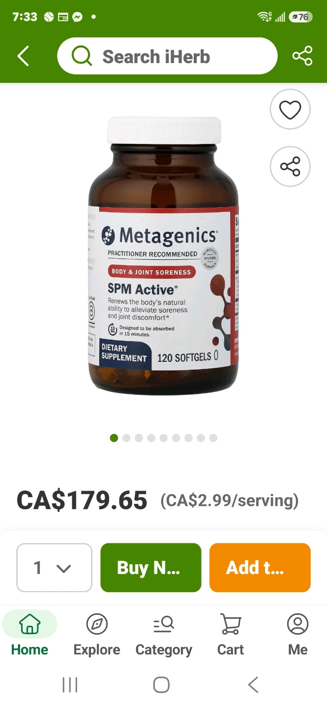 Metagenics SPM Active Body & Joint Soreness 120 Softgels