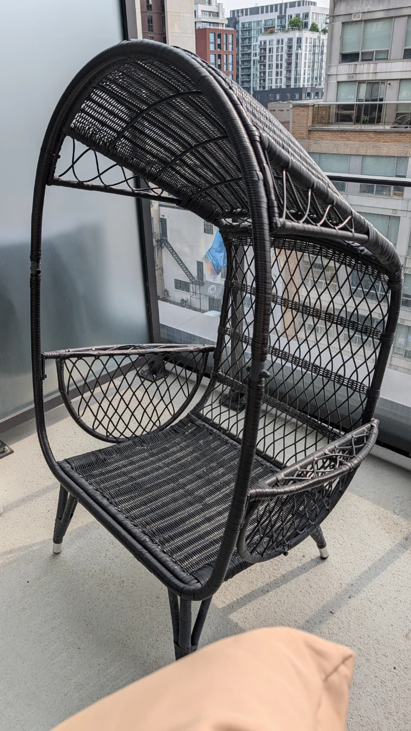 Wicker Outdoor Patio Lounge Chair (egg basket style) - photo 2