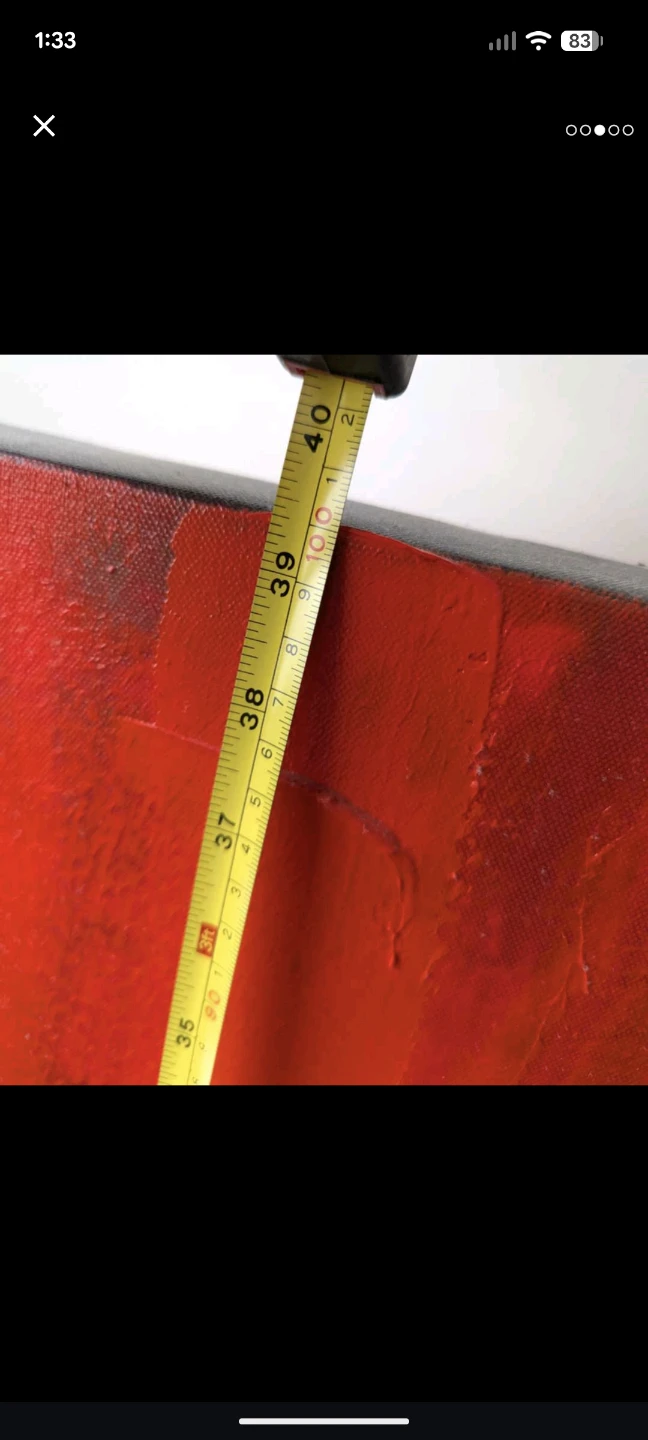 Abstract Painting - Red, Black, White - photo 3