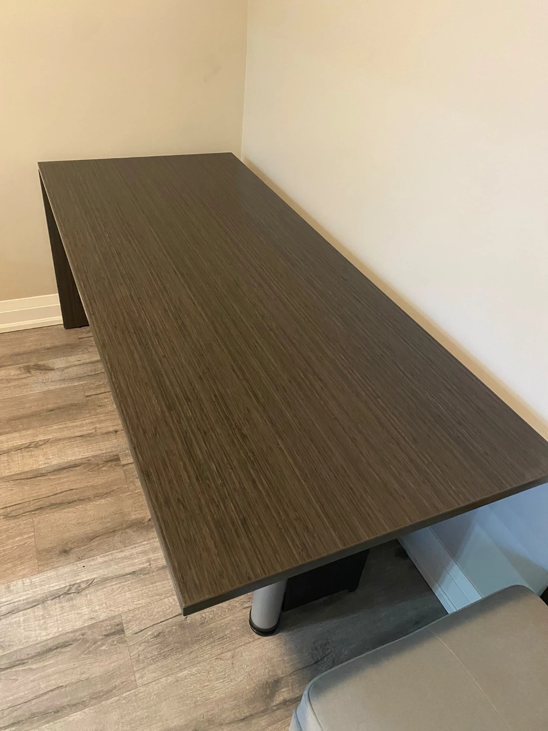 Dark Wood Desk with Silver Legs - photo 3