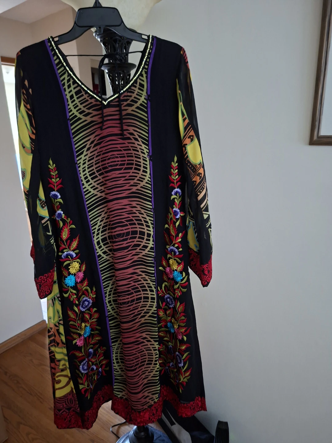 Women's Beaded Black Dress