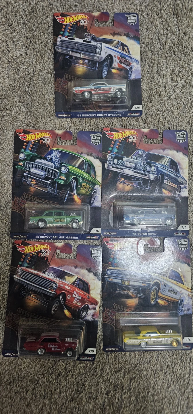 Hot Wheels Car Culture Series Diecast Cars (Set of 5)