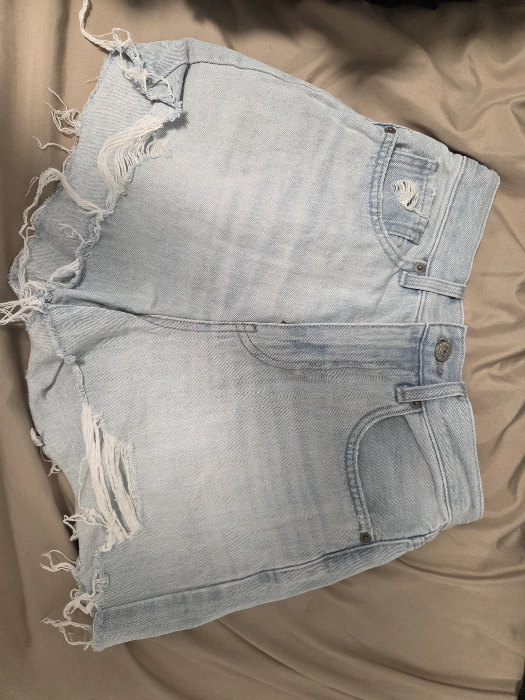 Light Wash Denim Cutoff Shorts