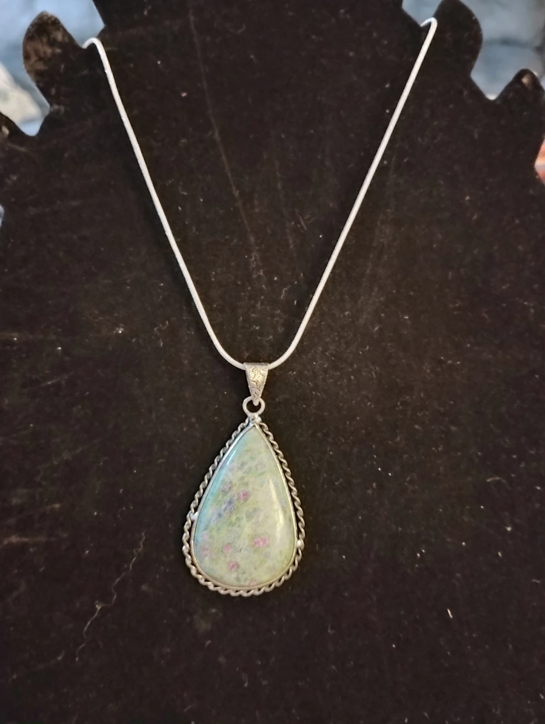 Sterling Silver Ruby Zoisite Necklace - photo 3