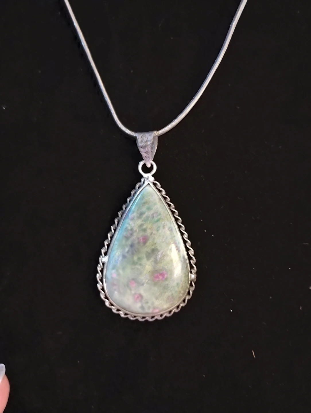 Sterling Silver Ruby Zoisite Necklace - photo 4