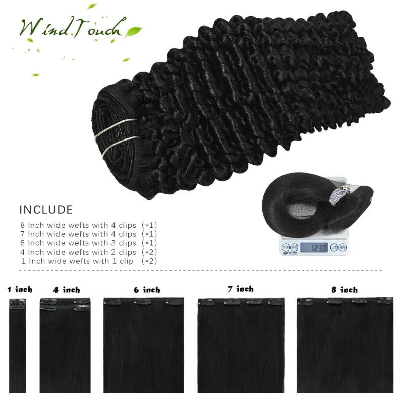 Burmese Black Curly Human Hair Extensions - photo 5