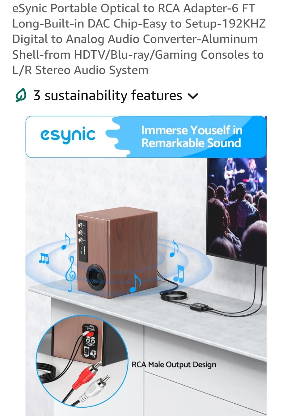 Esynic eARC/ARC to 3.5mm Audio Converter - photo 5