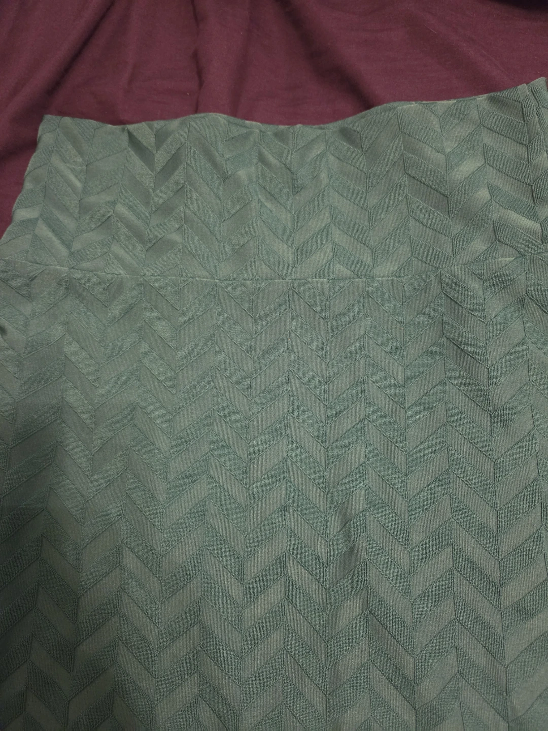 Green Chevron Pencil Skirt - photo 3