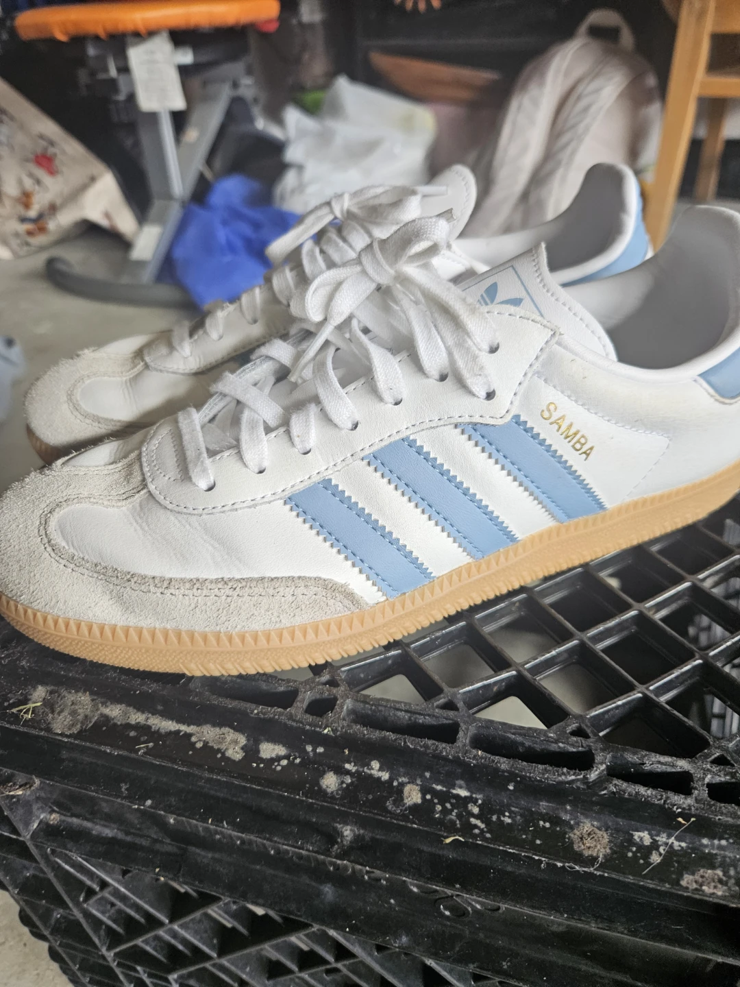 Adidas Samba Sneakers White/Light Blue