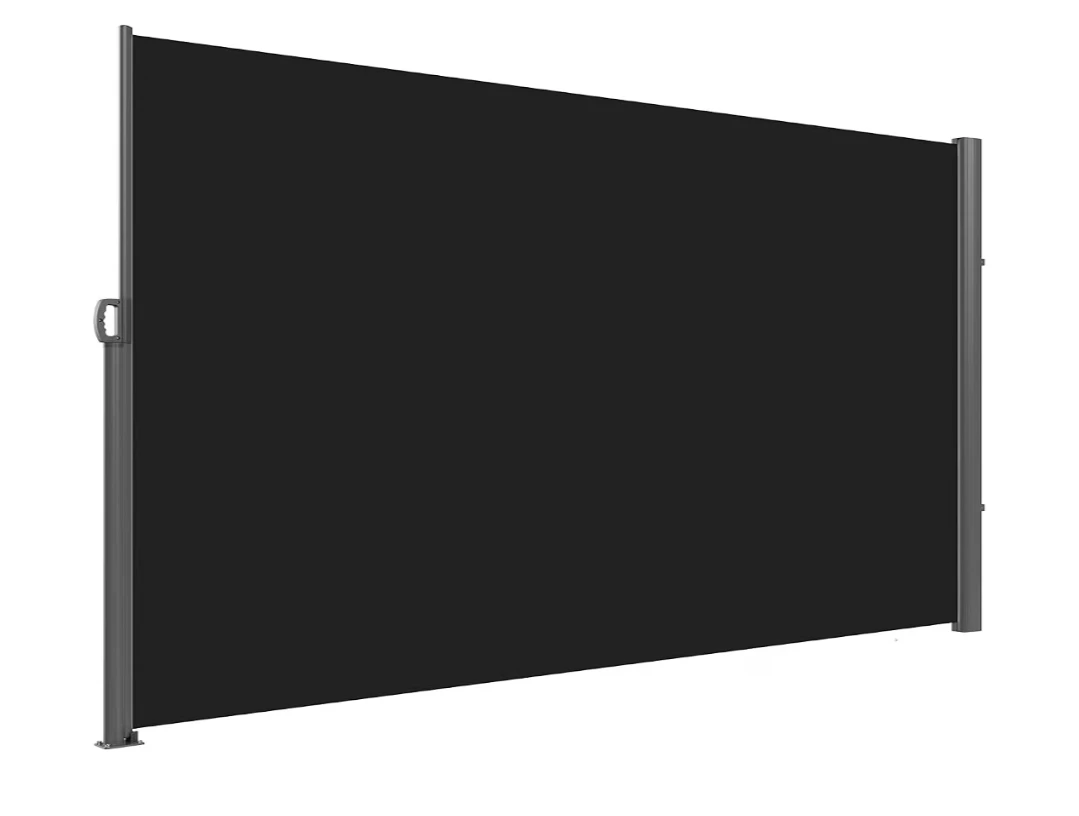 Retractable Side Awning Black 300cm x 180cm