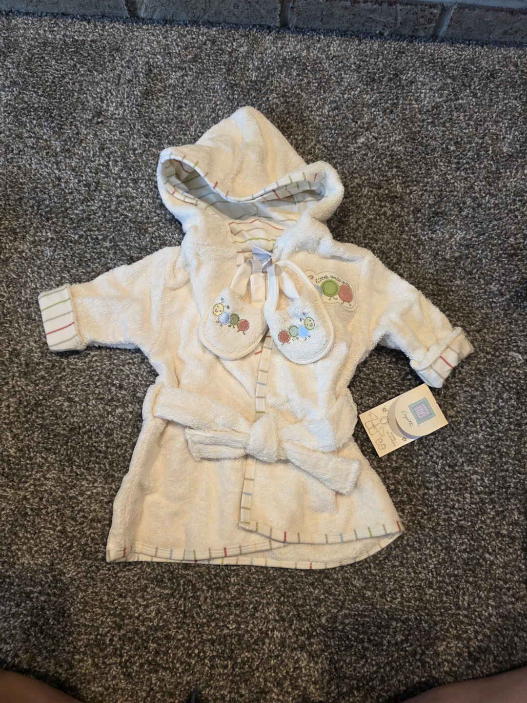 Little Me Baby Terry Robe - Gender Neutral! 0-9m