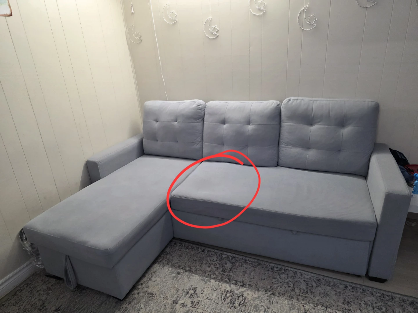 Grey Sectional Sofa Bed - photo 2