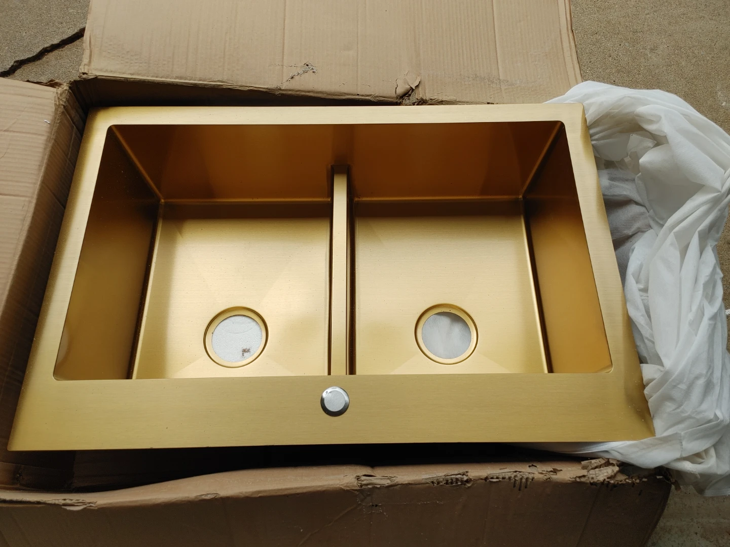 33" x 22 Handmade Kitchen Sink GOLD COLOR