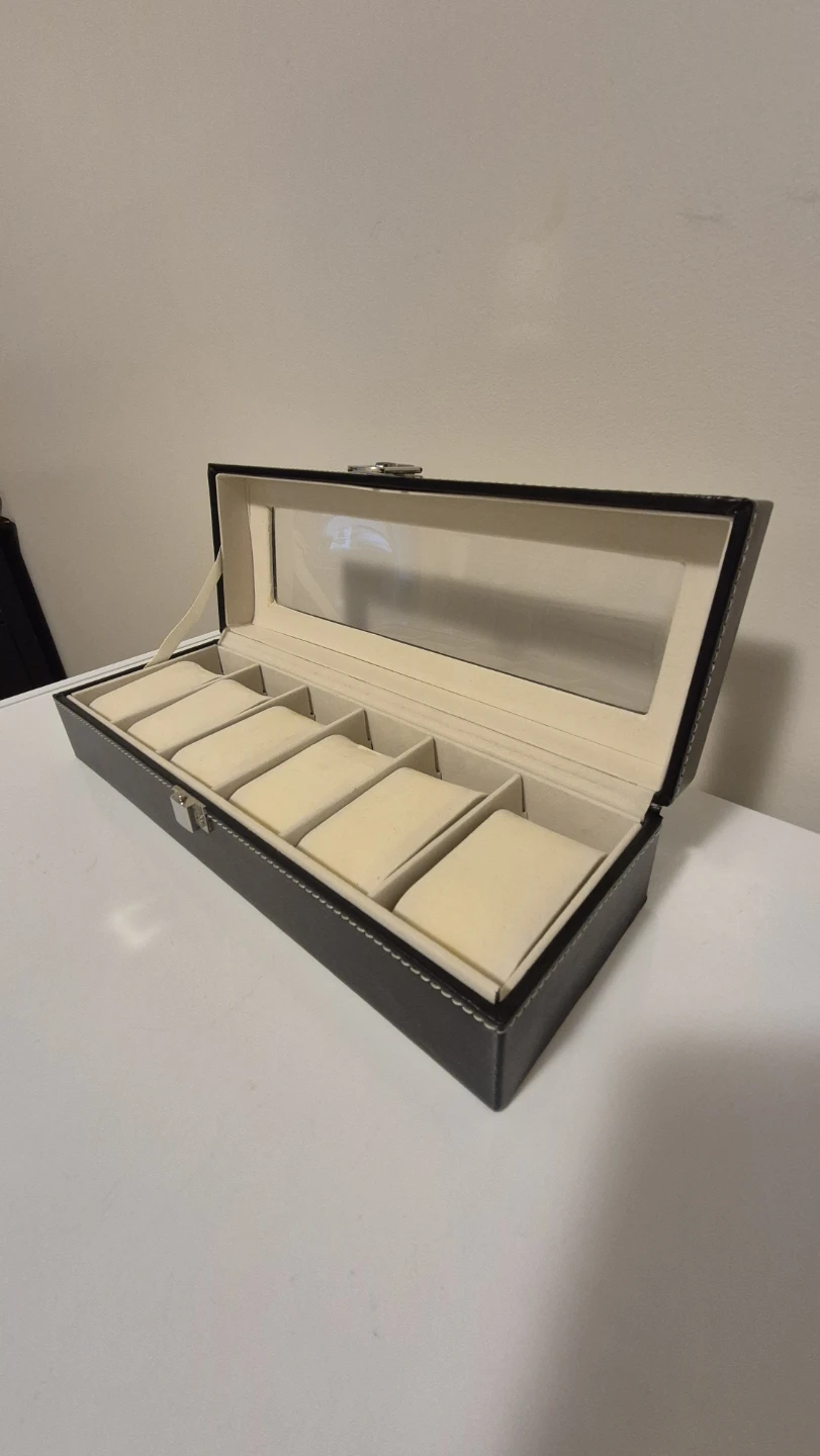 6-Slot Watch Box with Plastic Lid ⚽️ - photo 4