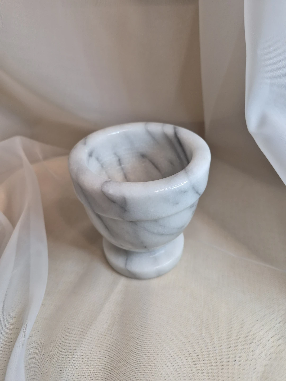 4 1/4" x 4" Heavy Marble Mortar - Marble Bowl - Marble Decor - photo 3