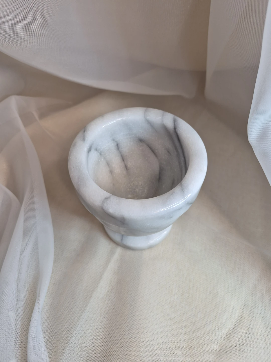 4 1/4" x 4" Heavy Marble Mortar - Marble Bowl - Marble Decor - photo 4