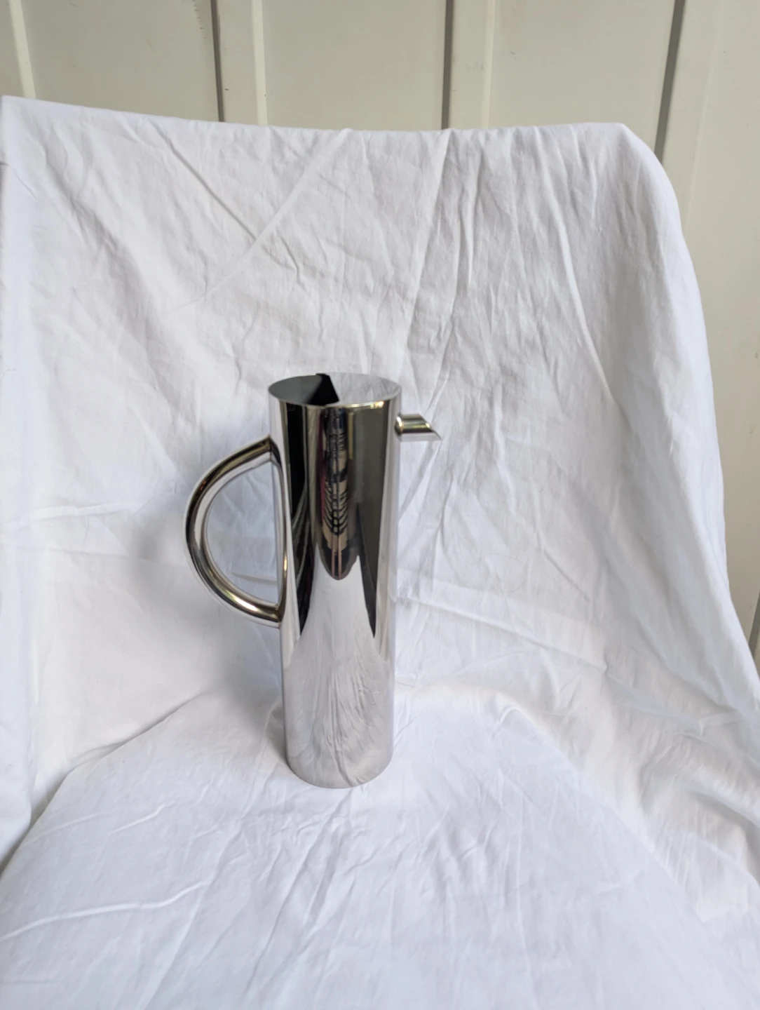 Crate & Barrel tall cylinder water pitcher