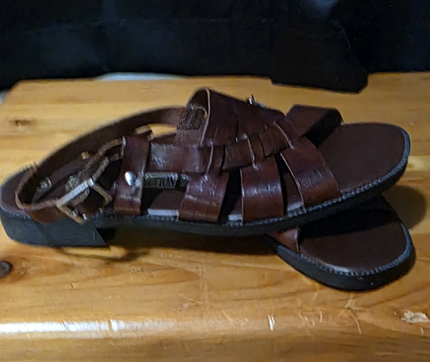 The Leather Collection Brown Gladiator Sandals - photo 3