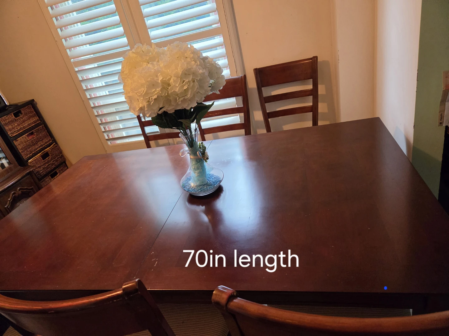 Wooden Dining Table with Leaf Insert