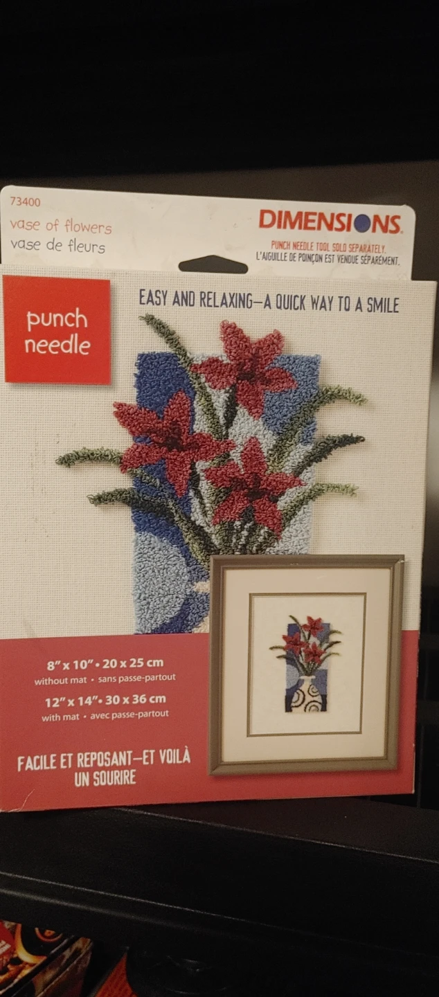 Dimensions Vase of Flowers Punch Needle Kit
