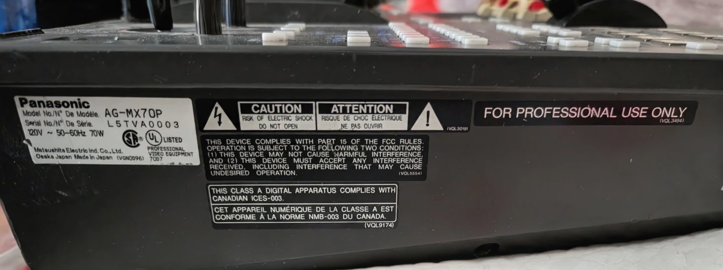Panasonic AG-MX70P Digital AV Mixer - photo 3