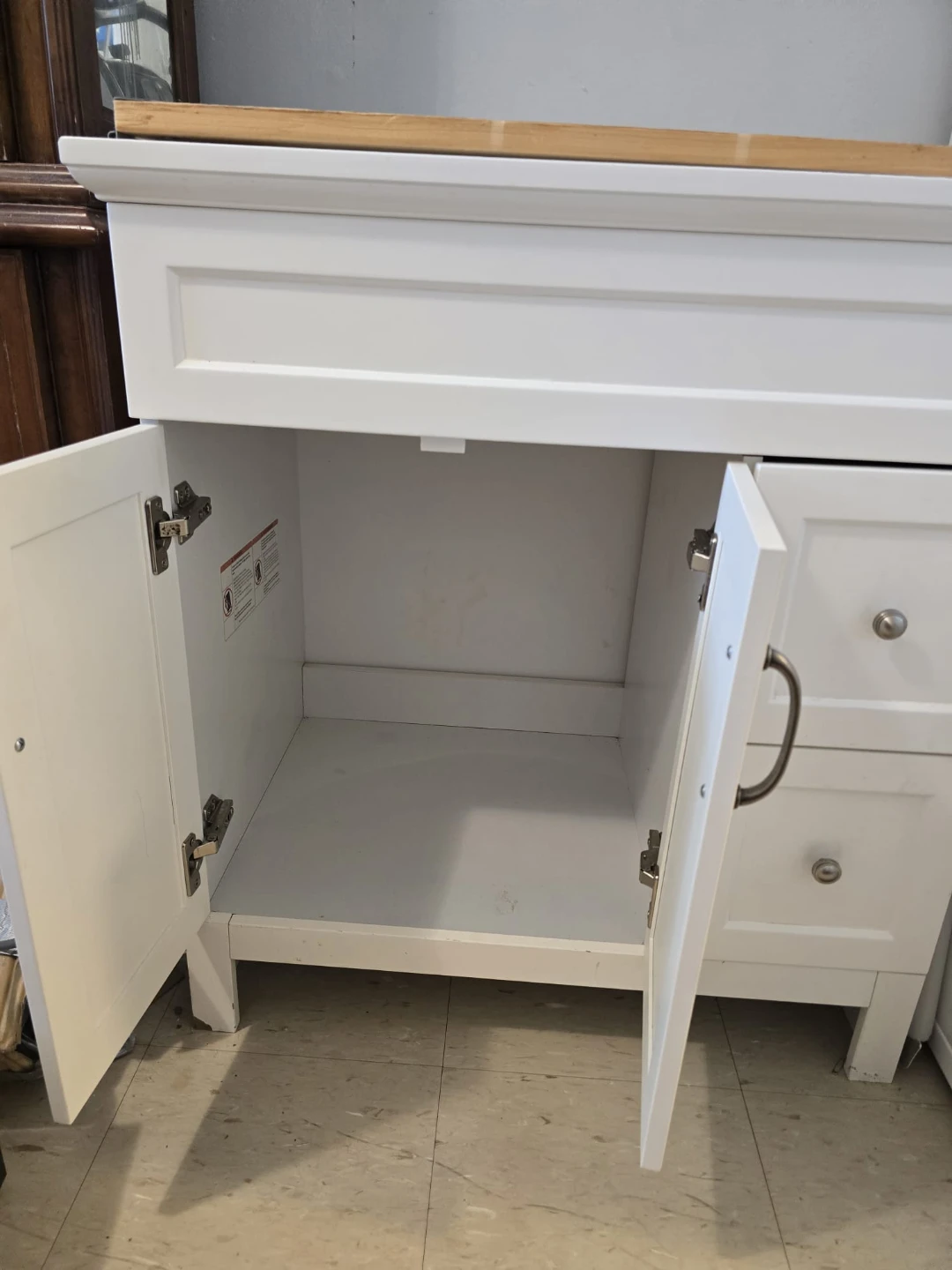 White Bathroom Cabinet - photo 3