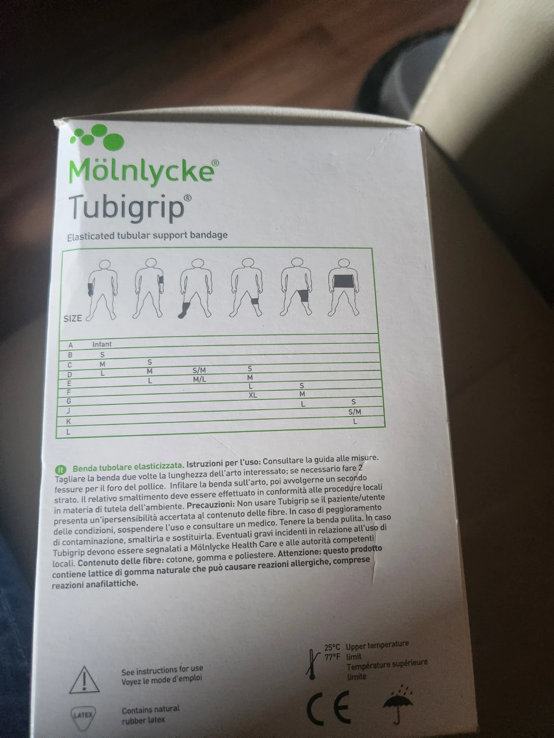 Mölnlycke Tubigrip Elasticated Tubular Support Bandage - Size F - photo 3