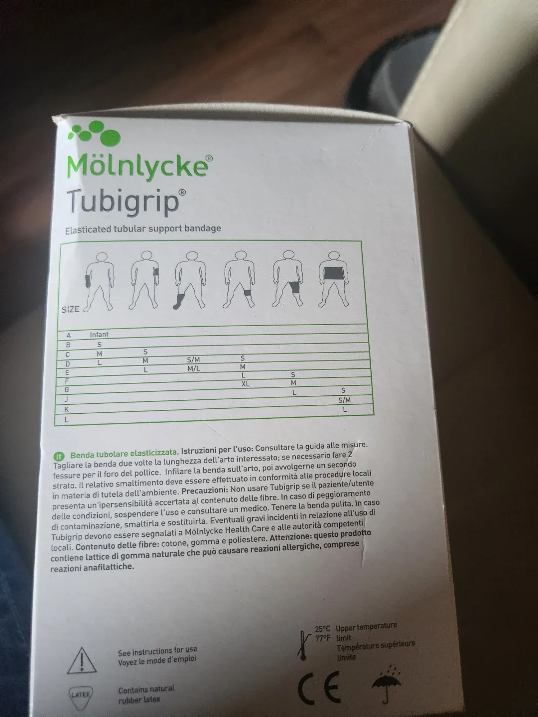 Mölnlycke Tubigrip Elasticated Tubular Support Bandage - Size F - photo 3