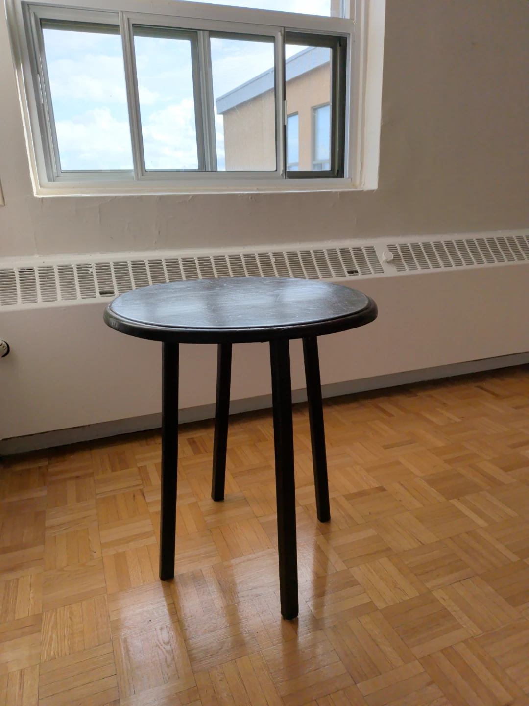 Round Wooden Side Table - Black - photo 2