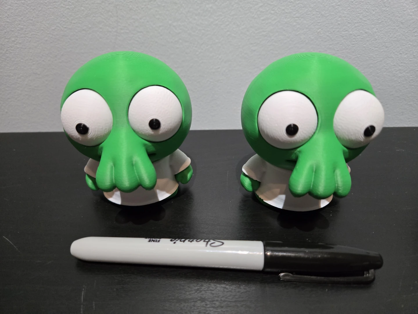 3D Printed Green Cthulhu Figures