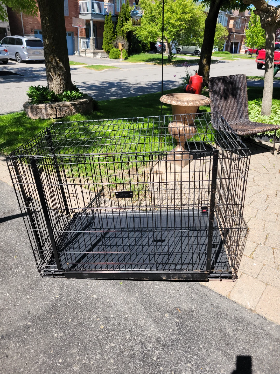 42" Large Foldable Pet Dog Crate Cage, - photo 2