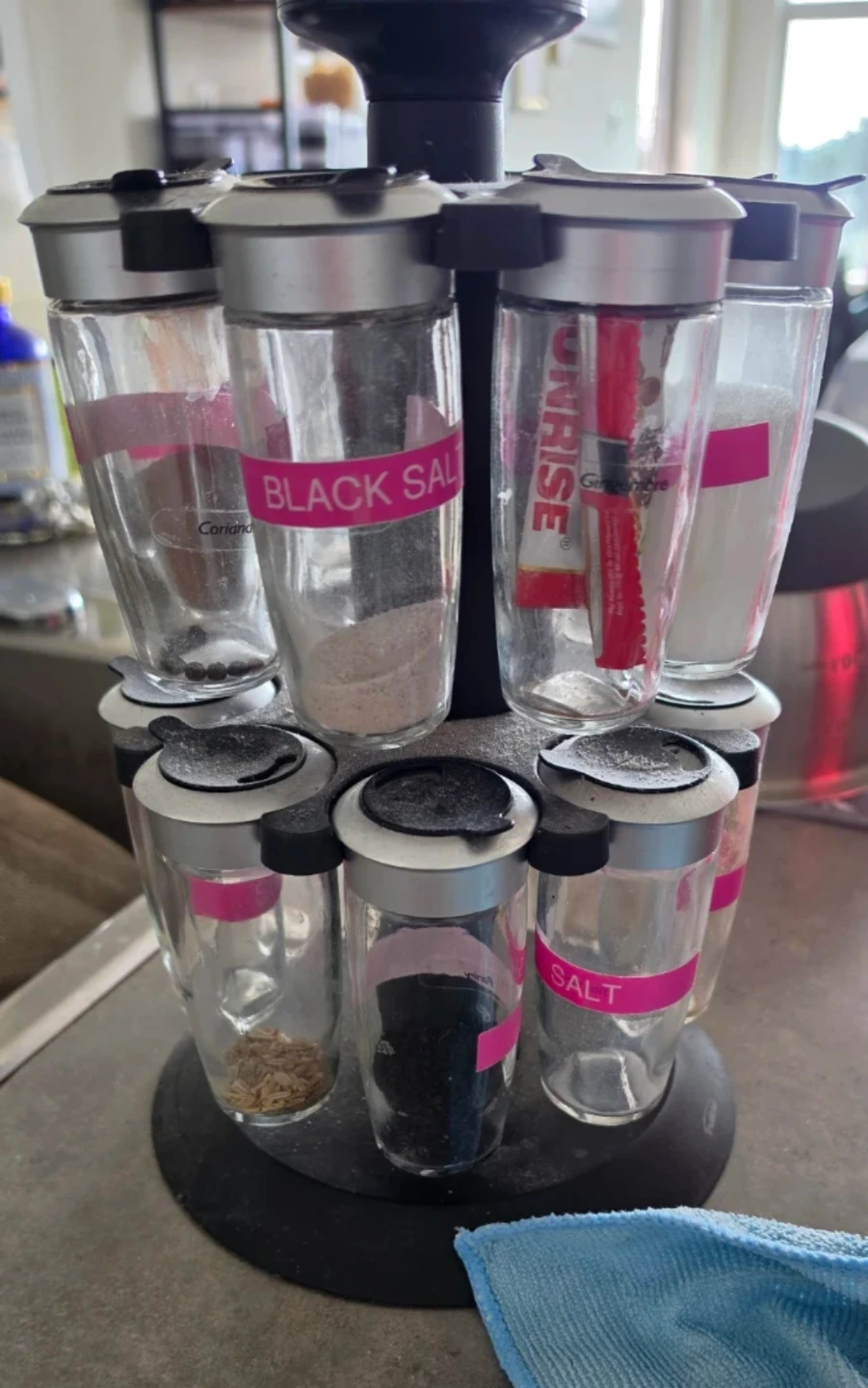 Spice Rack with Jars