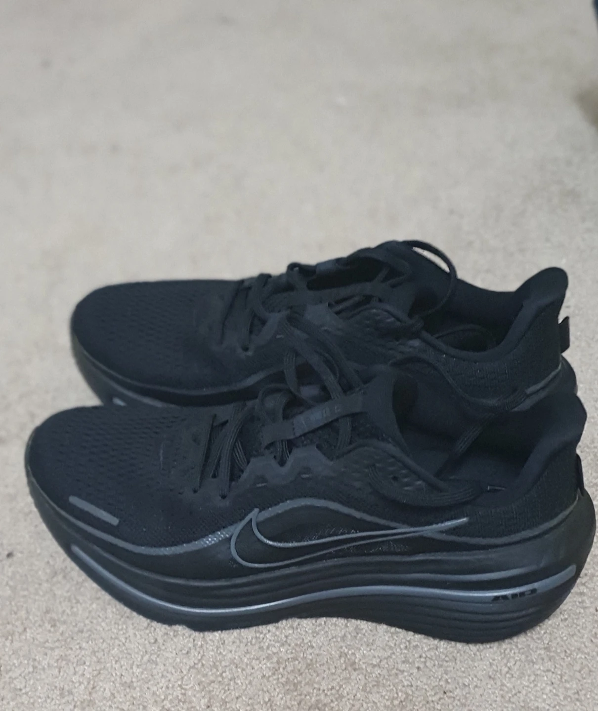NIKE AIR Men's SNEAKERS  - FULL BLACK on BLACK