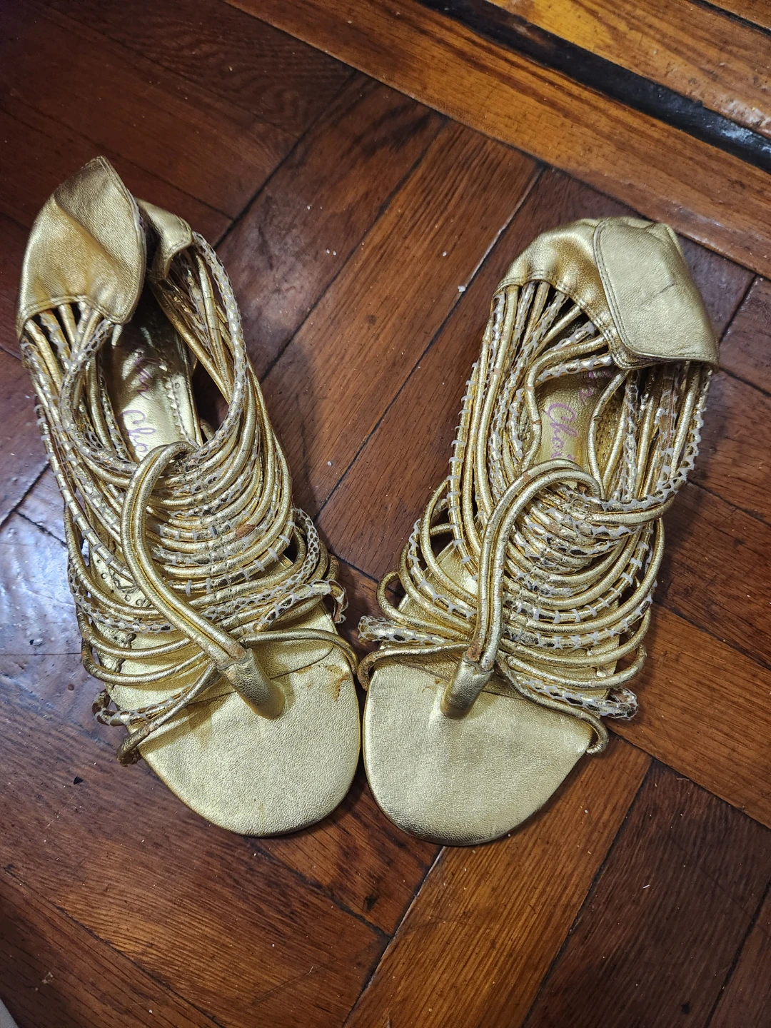 Gold Strap Sandals from Irregular Choice