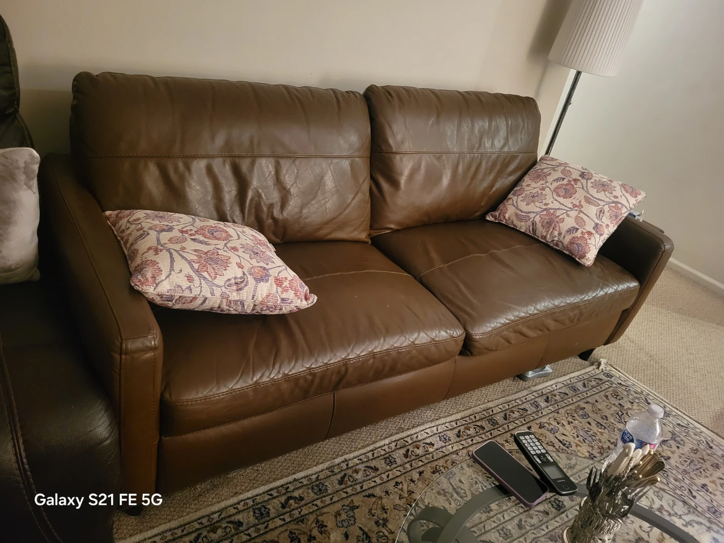 Brown Leather Sofa