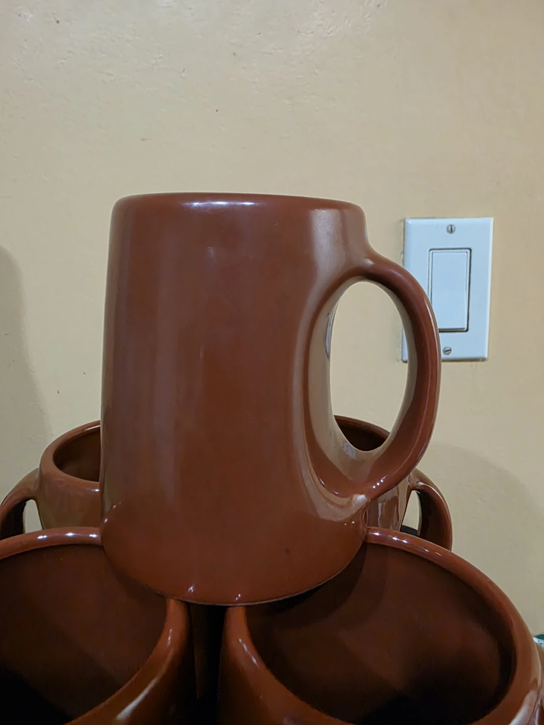 Set of 5 Brown Ceramic Mugs - photo 2